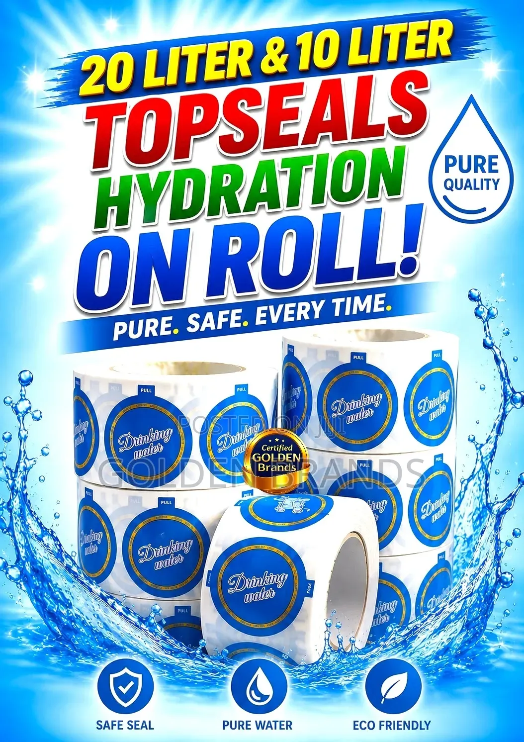 Tamper-Proof -Top Seals for 20 Liter 10 Liter Water Bottles