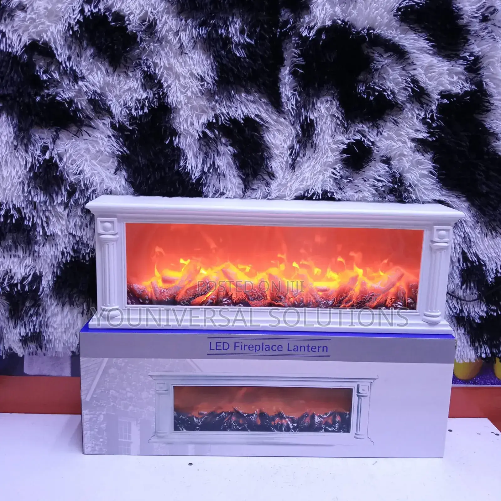 Led Fireplace Lamp 100* 30 Cm/Black Mesh