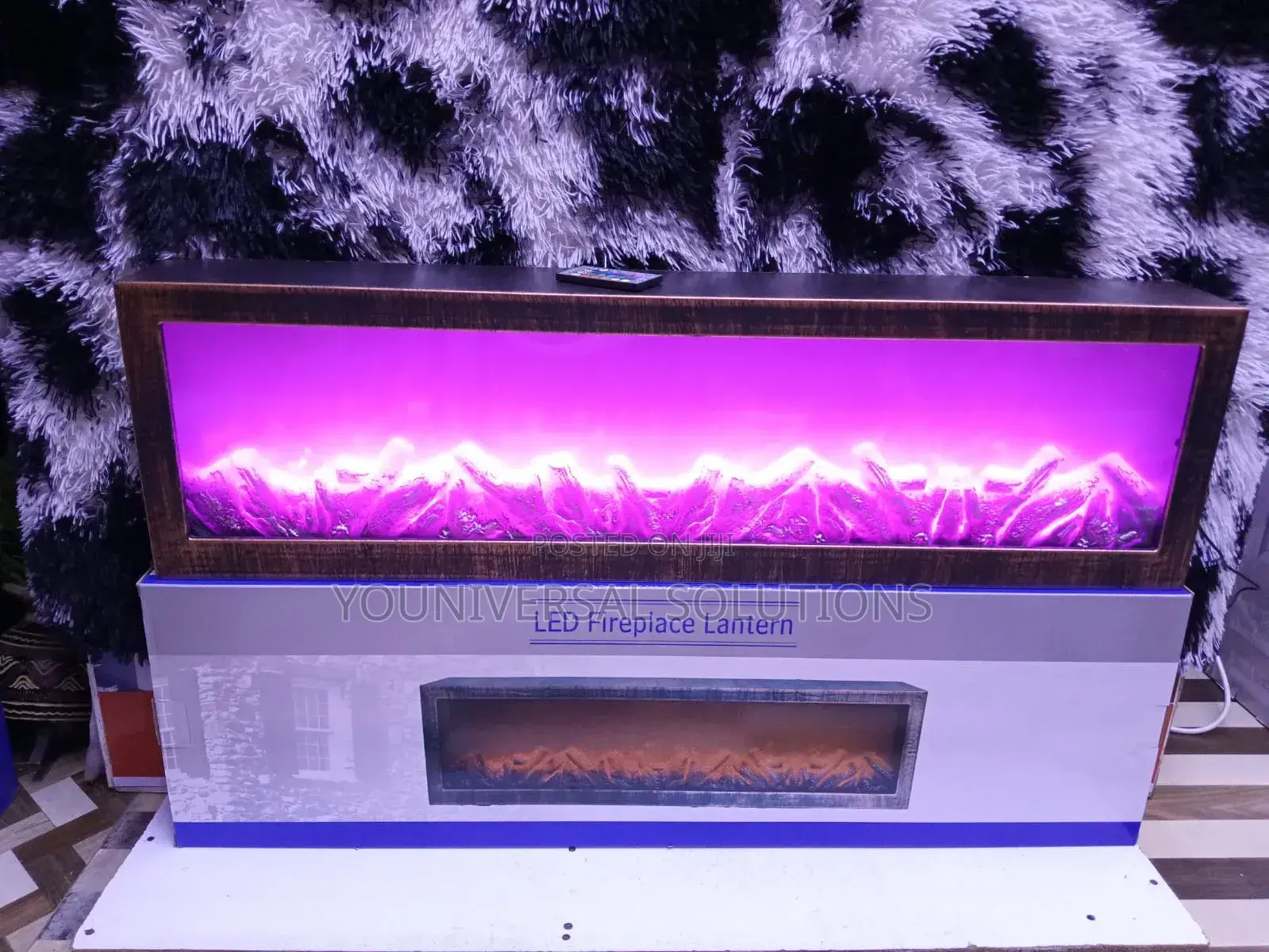 Led Fireplace Lamp 100* 30 Cm/Black Mesh