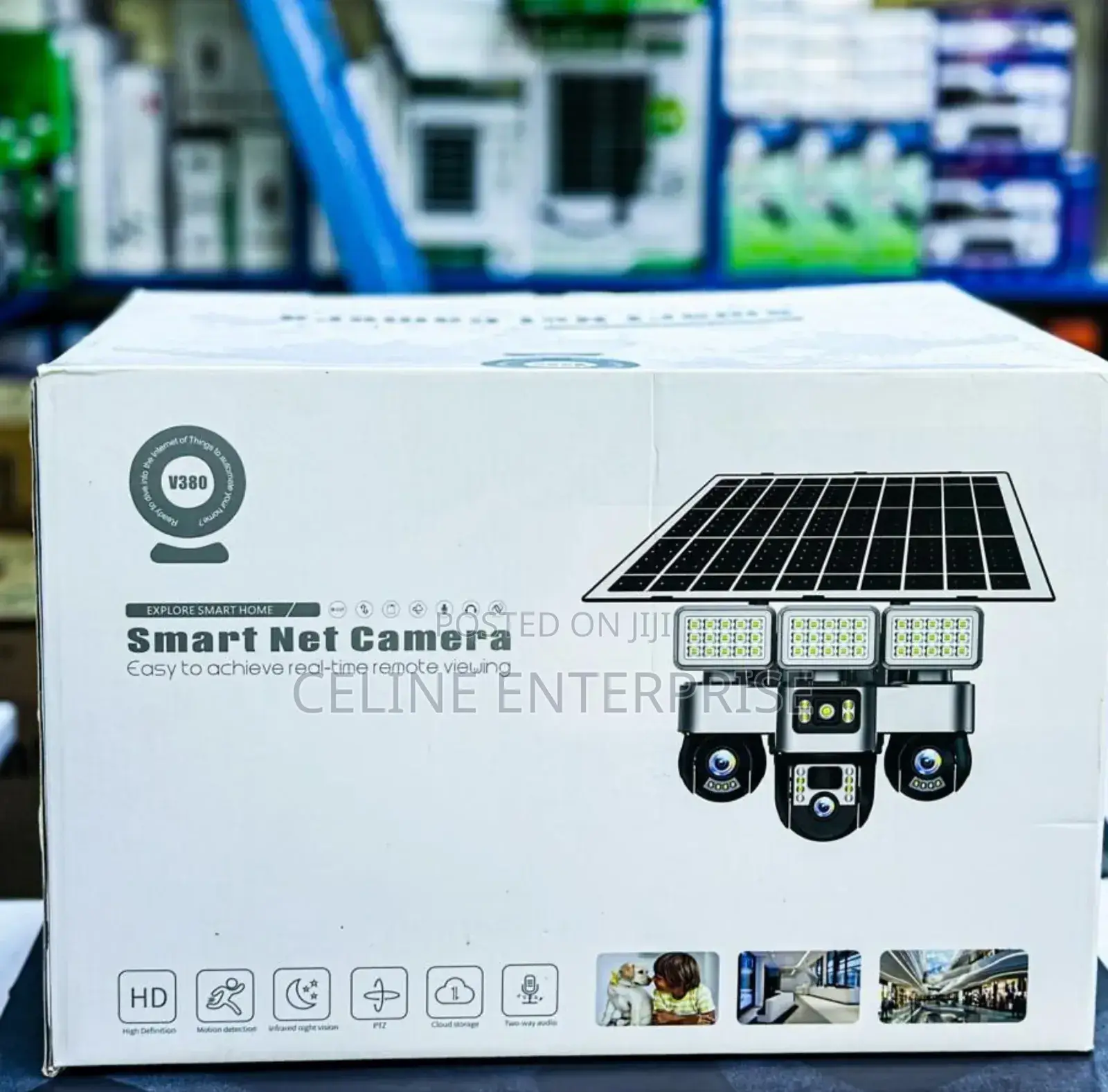 Solar Camera With Floodlight V380 Hd