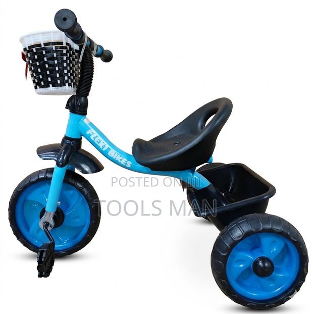 Flexi Bikes Durable Kids Tricycle– 3-Wheel Bike With Basket. 2-5 Years