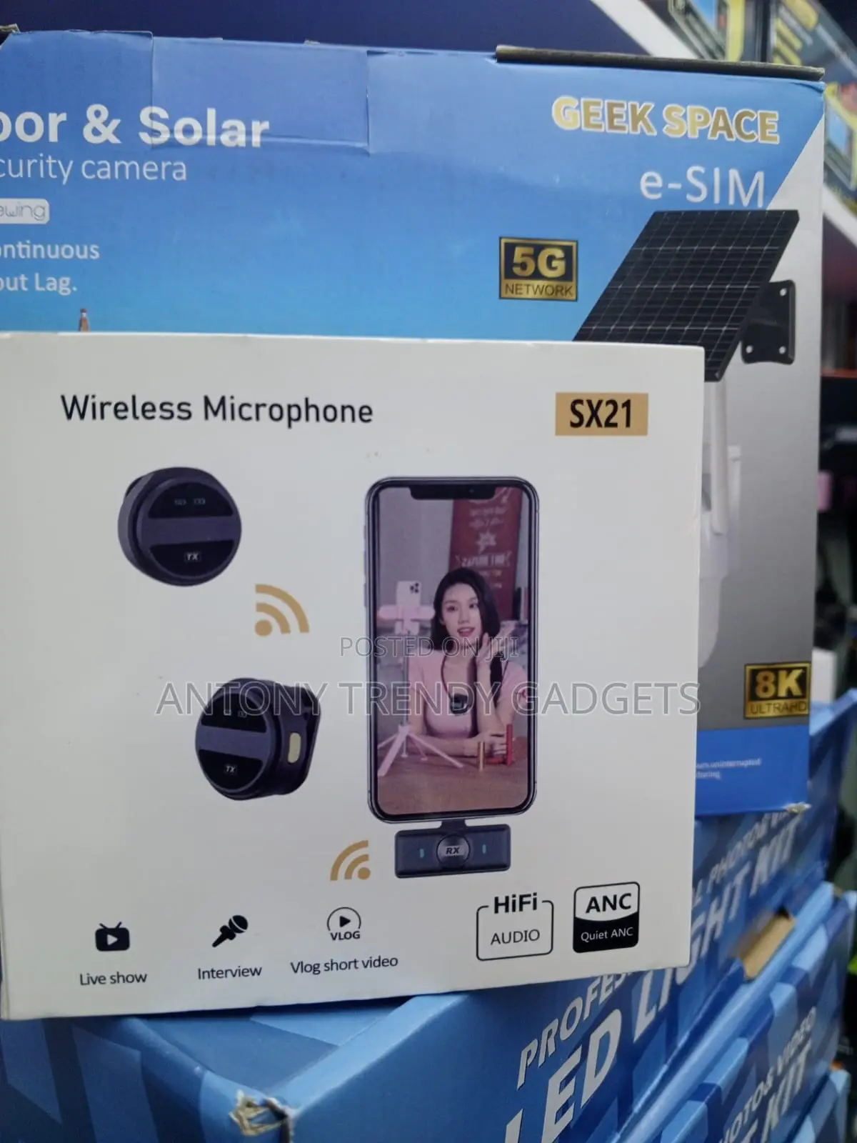 Sx21 Wireless Mic for Smartphones Cameras Live Streaming