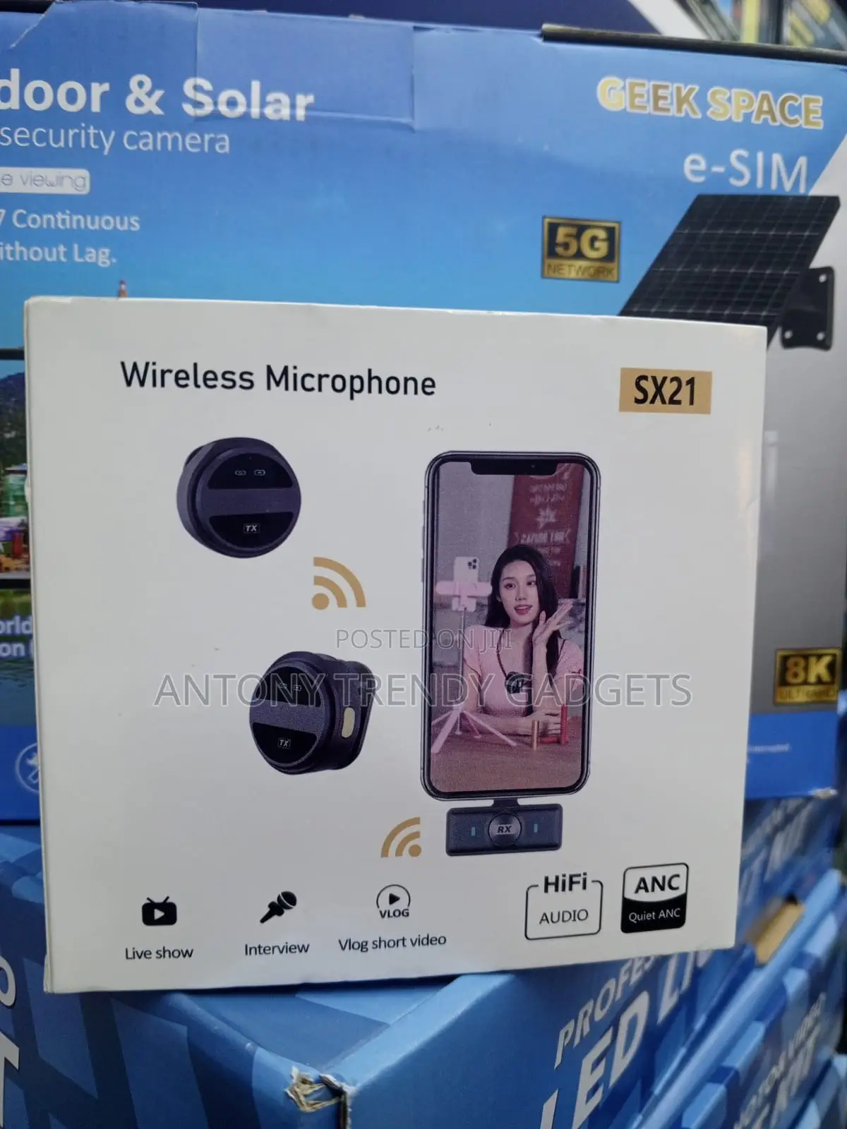Sx21 Wireless Mic for Smartphones Cameras Live Streaming