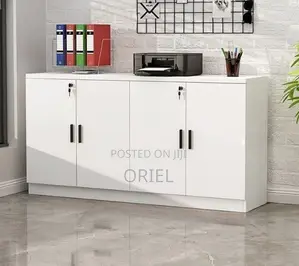 Office Filing Credenza : Office Credenza 4-Door Storage Cabinet