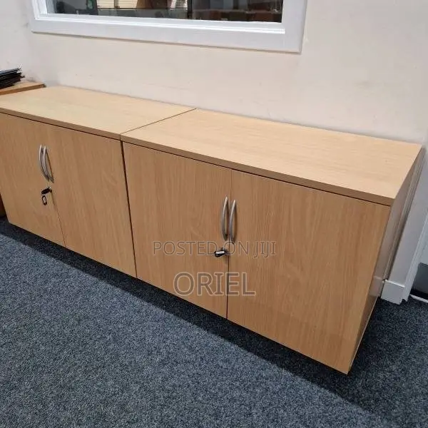 Office Filing Credenza : Office Credenza 4-Door Storage Cabinet