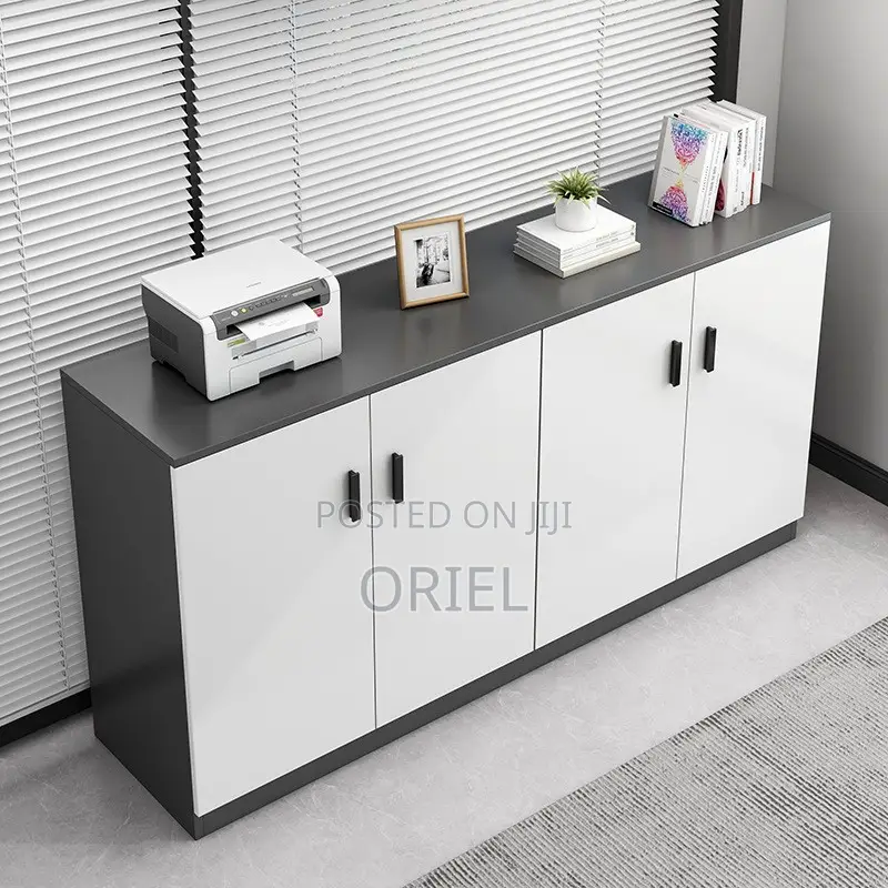 Office Filing Credenza : Office Credenza 4-Door Storage Cabinet