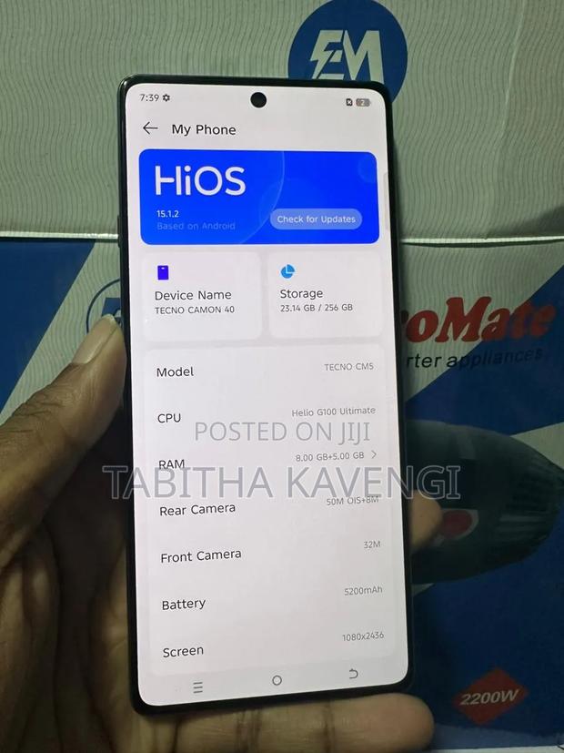 Tecno Camon 40 256 GB Blue - thumbnail 3