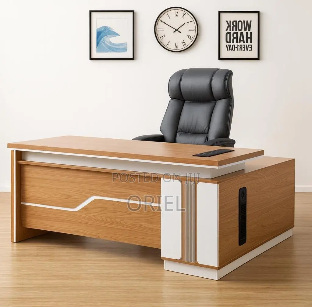 Office Desk : 1.6m Executive Brown Office Desk