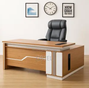 Office Desk : 1.6m Executive Brown Office Desk
