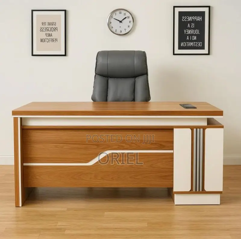 Office Desk : 1.6m Executive Brown Office Desk