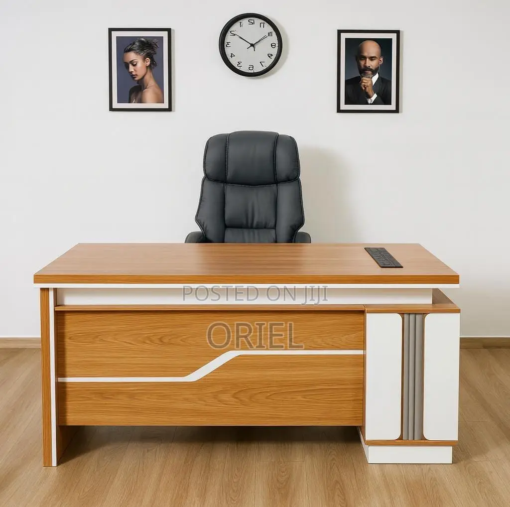 Office Desk : 1.6m Executive Brown Office Desk