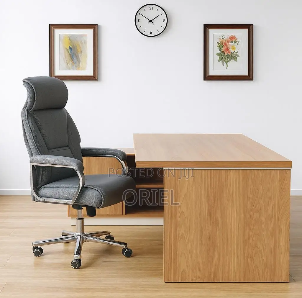 Office Desk : 1.6m Executive Brown Office Desk