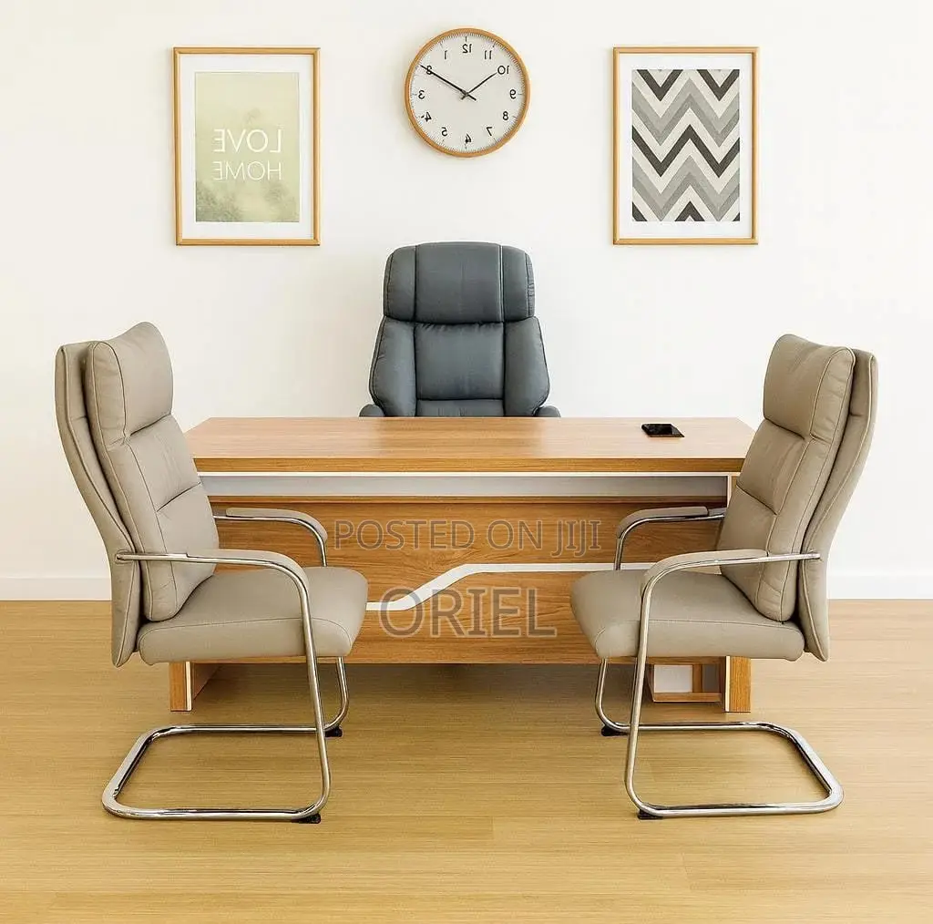 Office Desk : 1.6m Executive Brown Office Desk