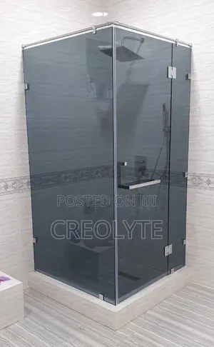 This Square Shower Cubicle Features Tinted Glass Panels