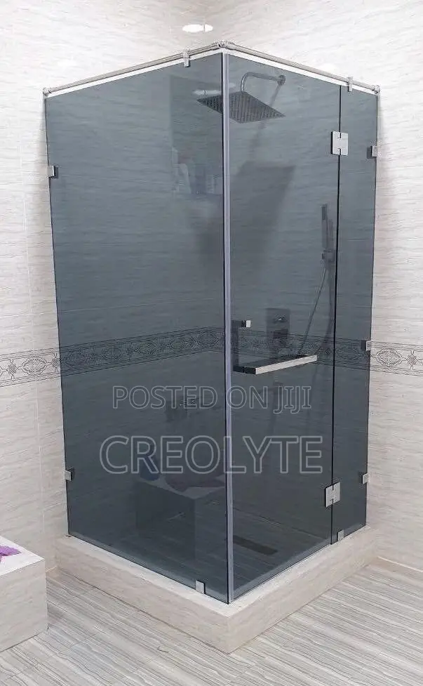 This Square Shower Cubicle Features Tinted Glass Panels