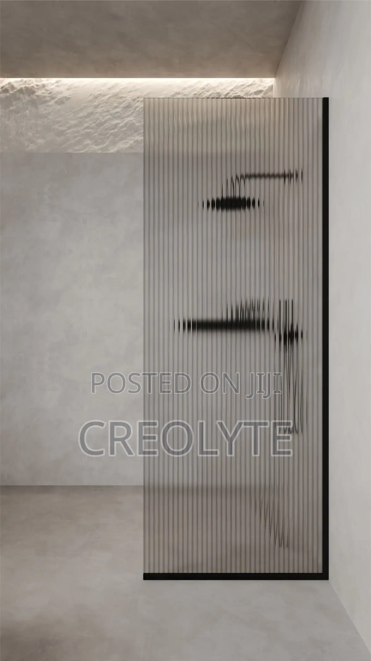 Reeded Glass Shower Screen