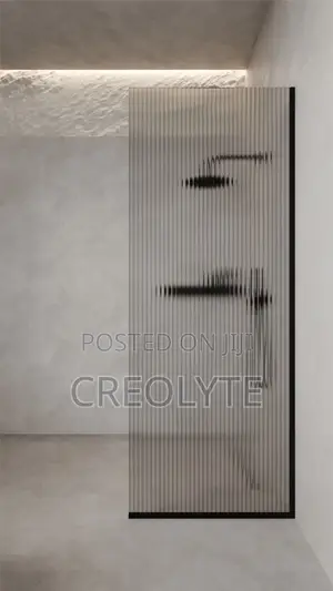Reeded Glass Shower Screen