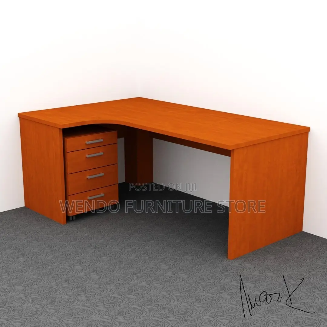Office Desk; 1.4 Meters Wooden Curved Round Office Desk