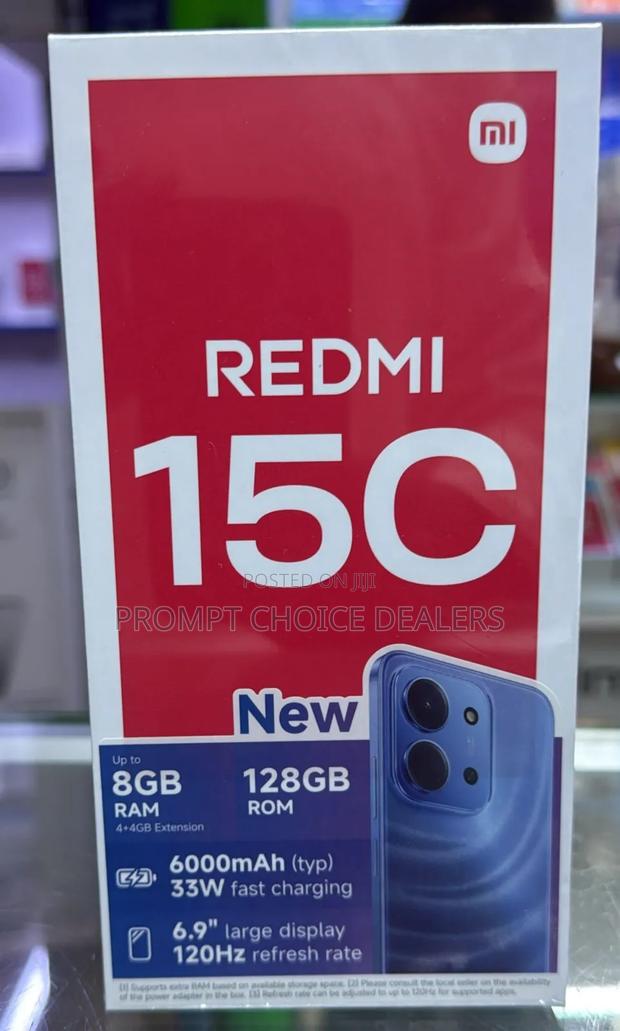 New Xiaomi Redmi 15C 4G 128 GB Black