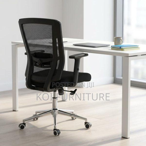 Office Chair Black Mesh Mid-Back Office Chair - thumbnail 3