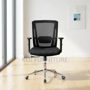Office Chair Black Mesh Mid-Back Office Chair