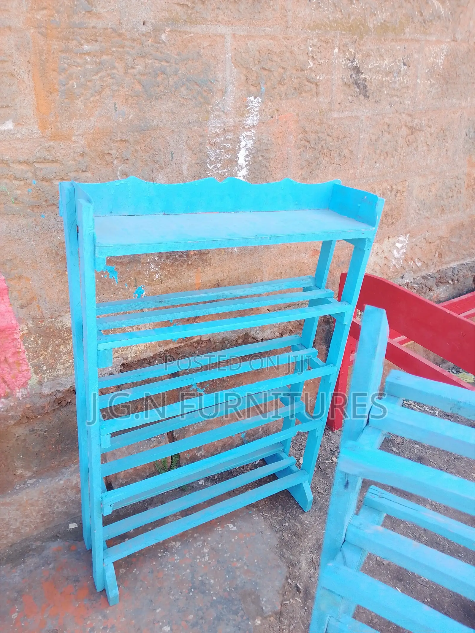Blue Shoe Rack