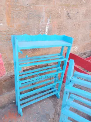 Blue Shoe Rack