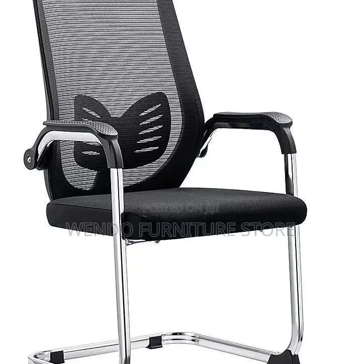 Office Chair; Mesh Visitors Office Chair With Sled Basement