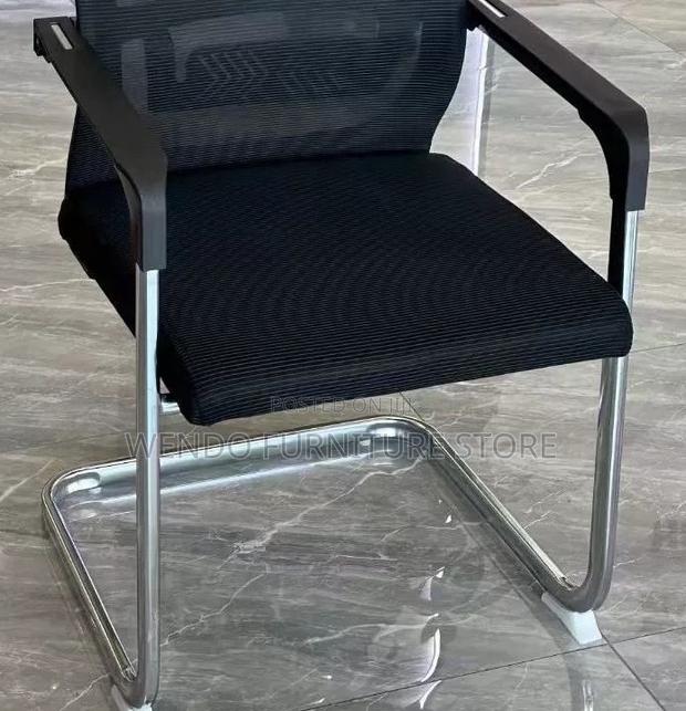 Office Chair; Mesh Visitors Office Chair With Sled Basement - thumbnail 6