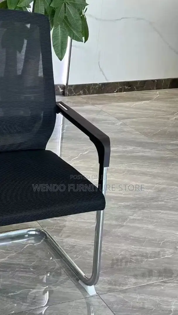Office Chair; Mesh Visitors Office Chair With Sled Basement