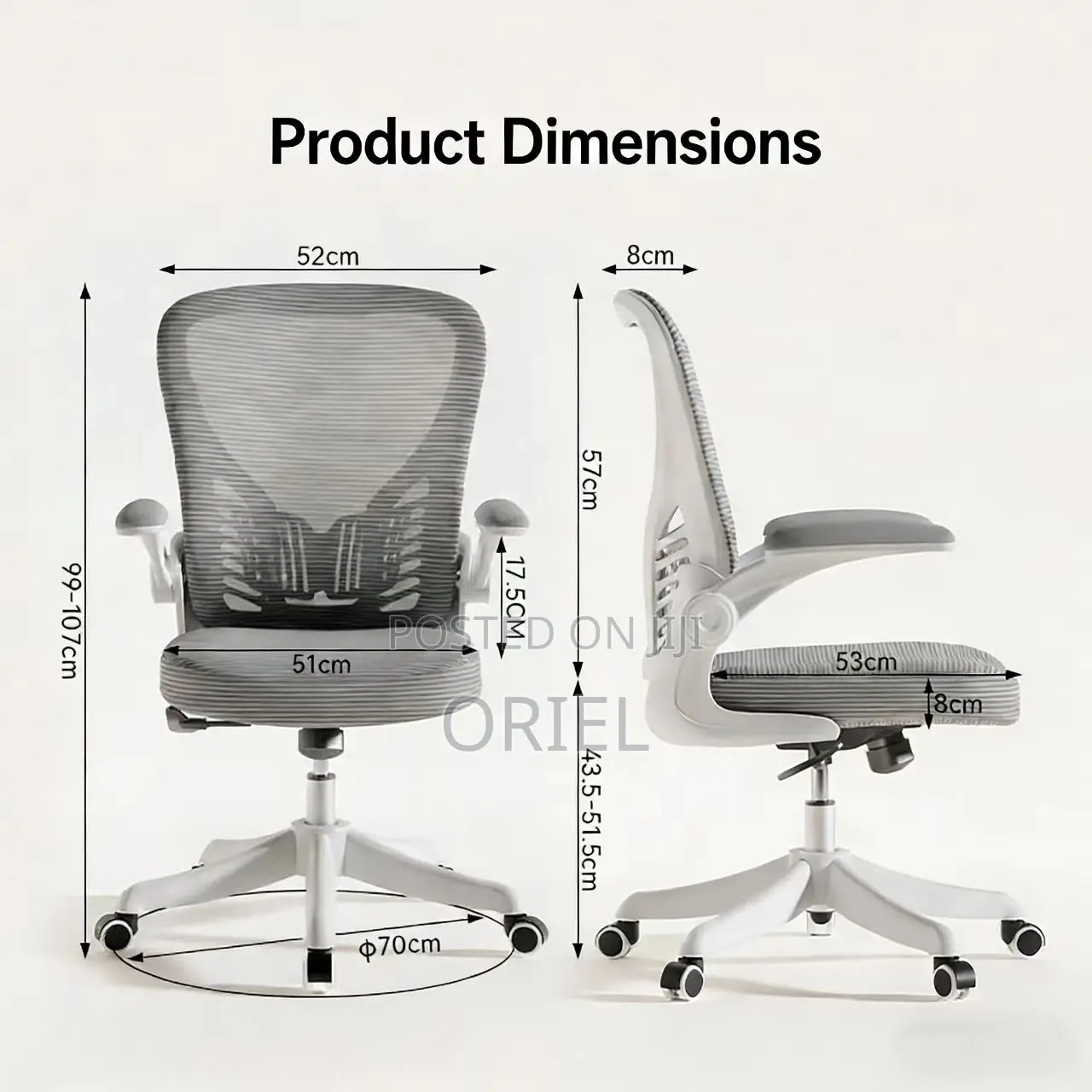 Office Chair : Grey Ergonomic Office Chair