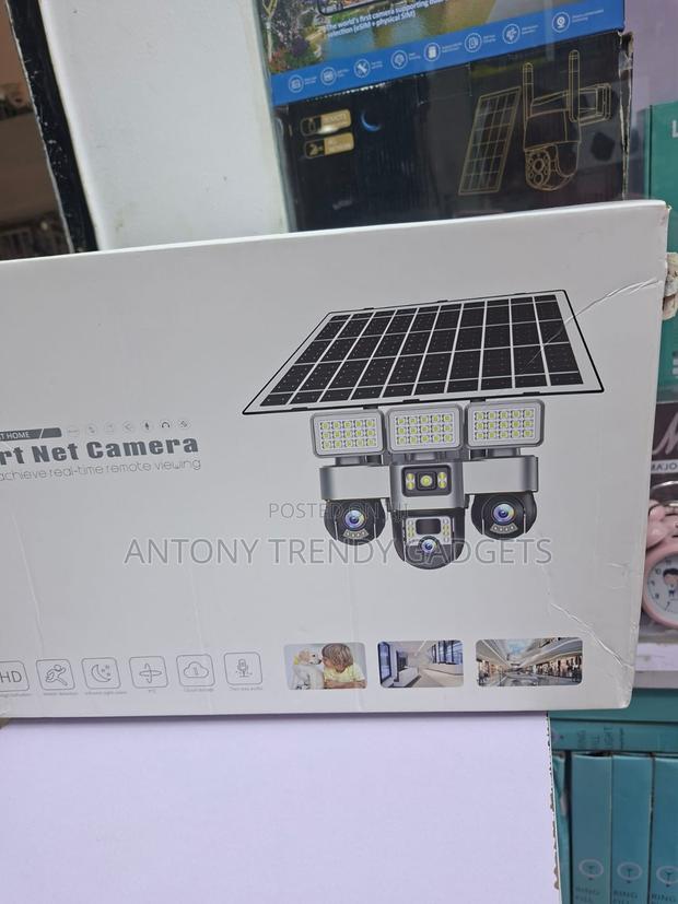 V380 Pro Triple Lens Solar PTZ Security Camera 4g Wifi