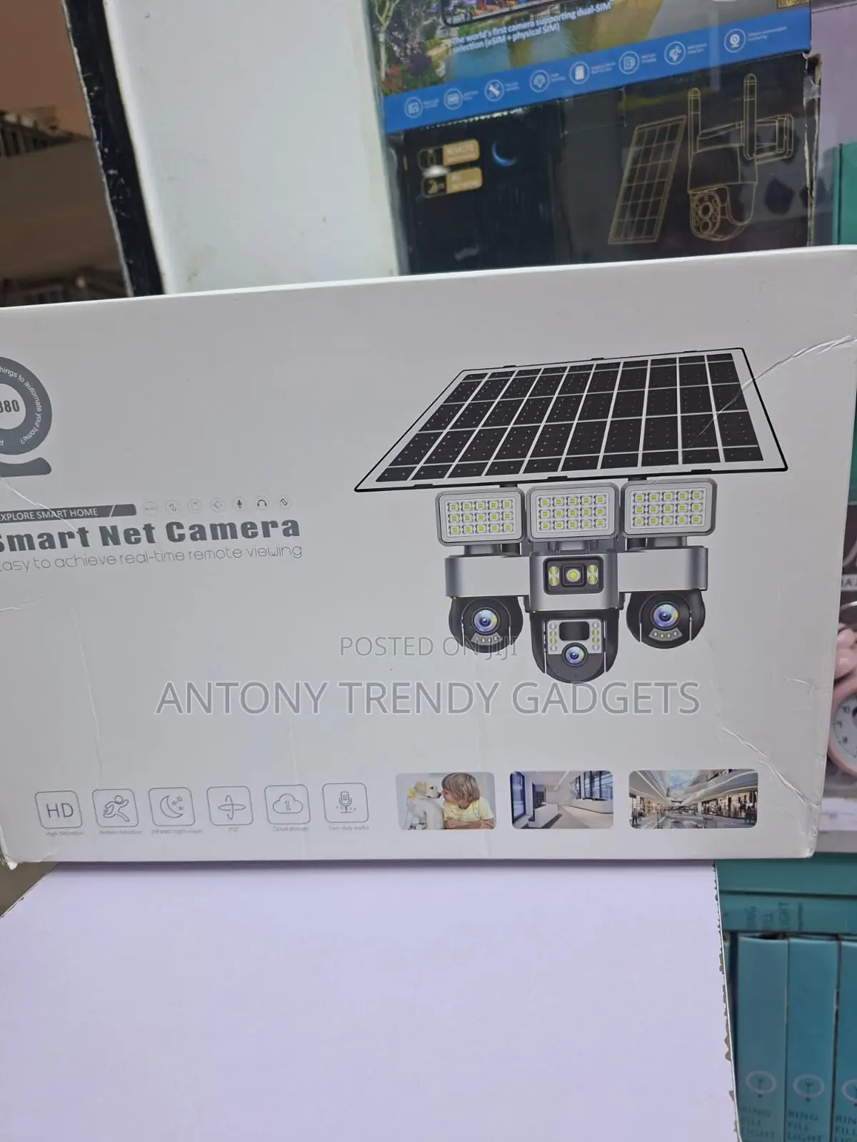 V380 Pro Triple Lens Solar PTZ Security Camera 4g Wifi