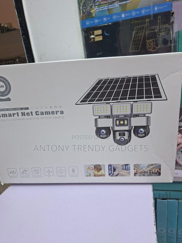 V380 Pro Triple Lens Solar PTZ Security Camera 4g Wifi - thumbnail 2