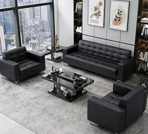 Leather Sofa: 5 Seater High-End Commercial Sectional Sofa Set