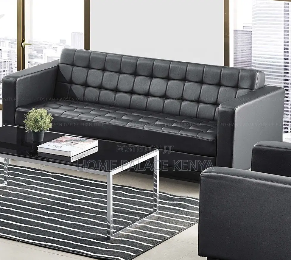 Leather Sofa: 5 Seater High-End Commercial Sectional Sofa Set