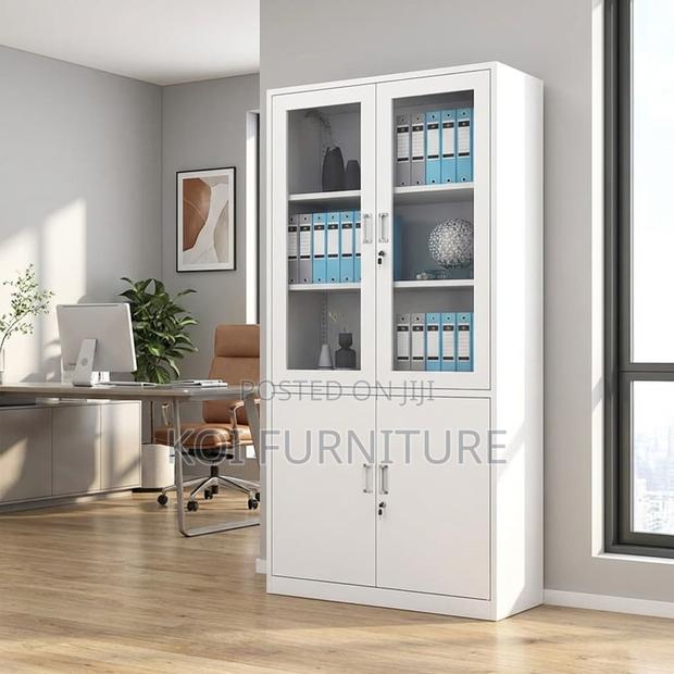 Office Cabinet : White Metallic Filing Office Cabinet