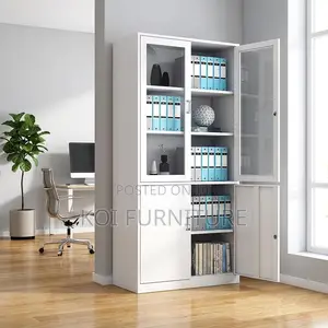 Office Cabinet : White Metallic Filing Office Cabinet
