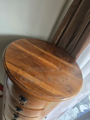 Solid Acacia Circular Chest of Drawers (Tall Boy)