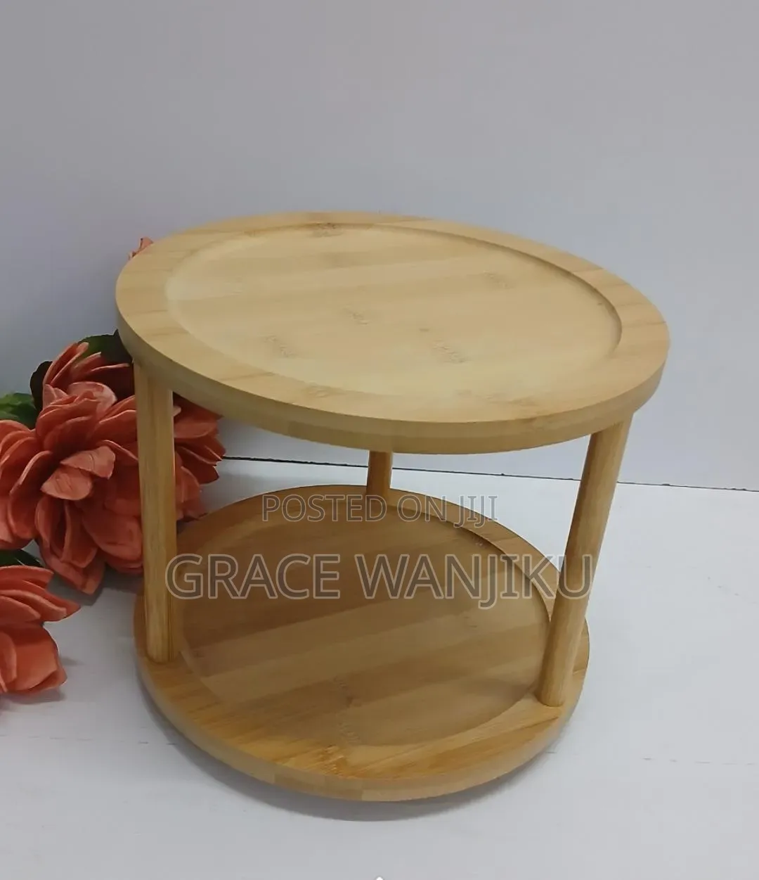 * 2 Layers Rotating Storage Organizer
