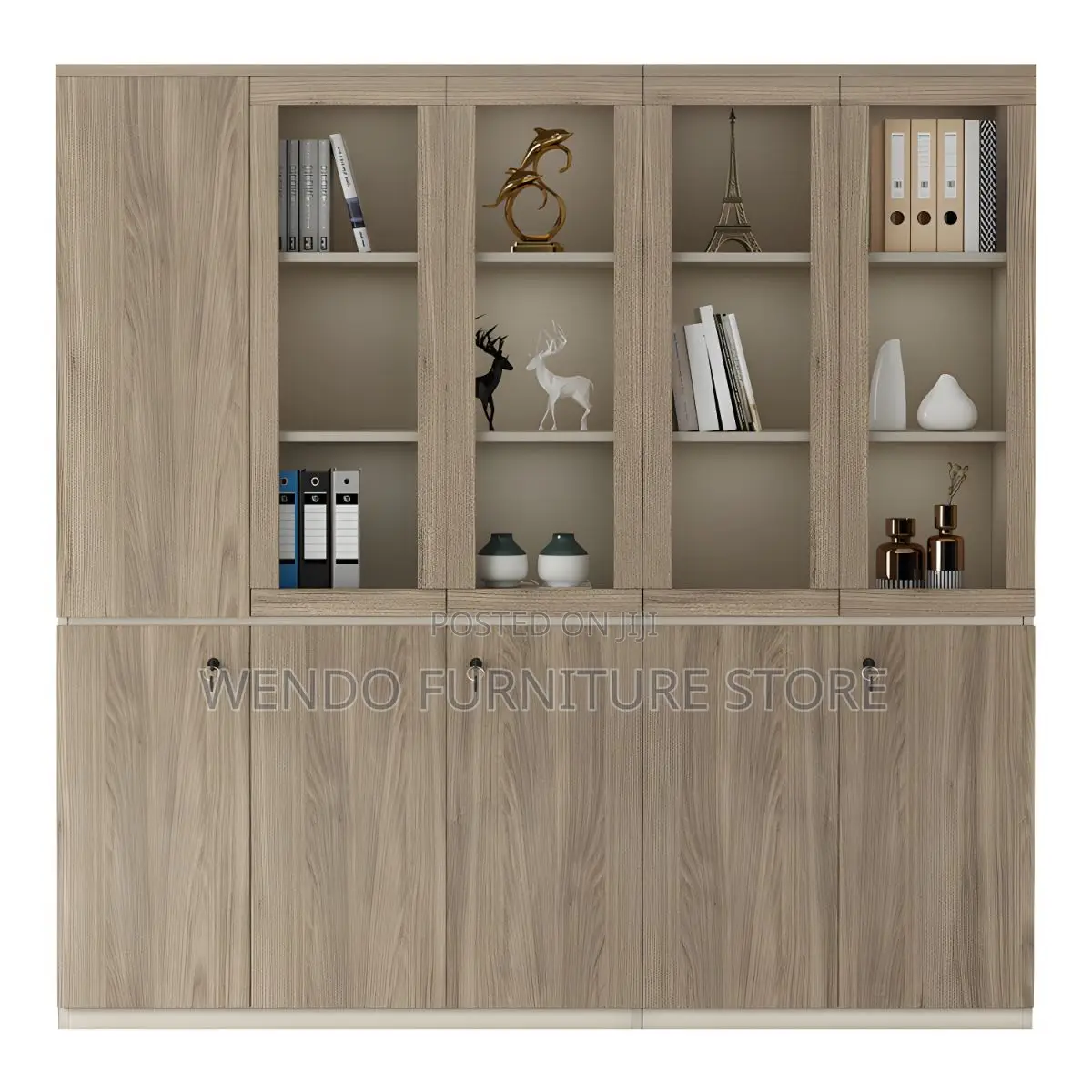 Office Cabinet; Wooden Three Doors Executive Filing Cabinet