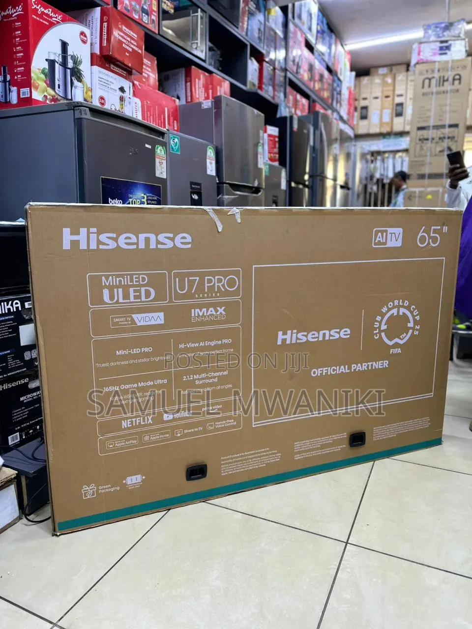 Hisense 65" U7 Pro Mini-Led Smart Frameless Tv