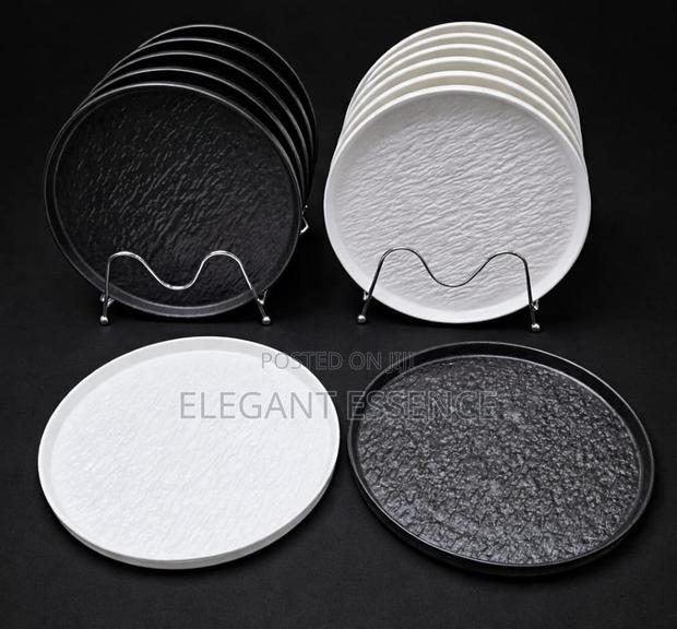 6pcs 10.5'inch Rock Glazed Ceramic Dinner Plate