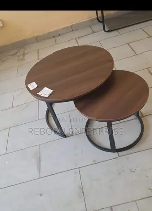 Wooden Nesting Coffee Table Marble Effect (Mdf)