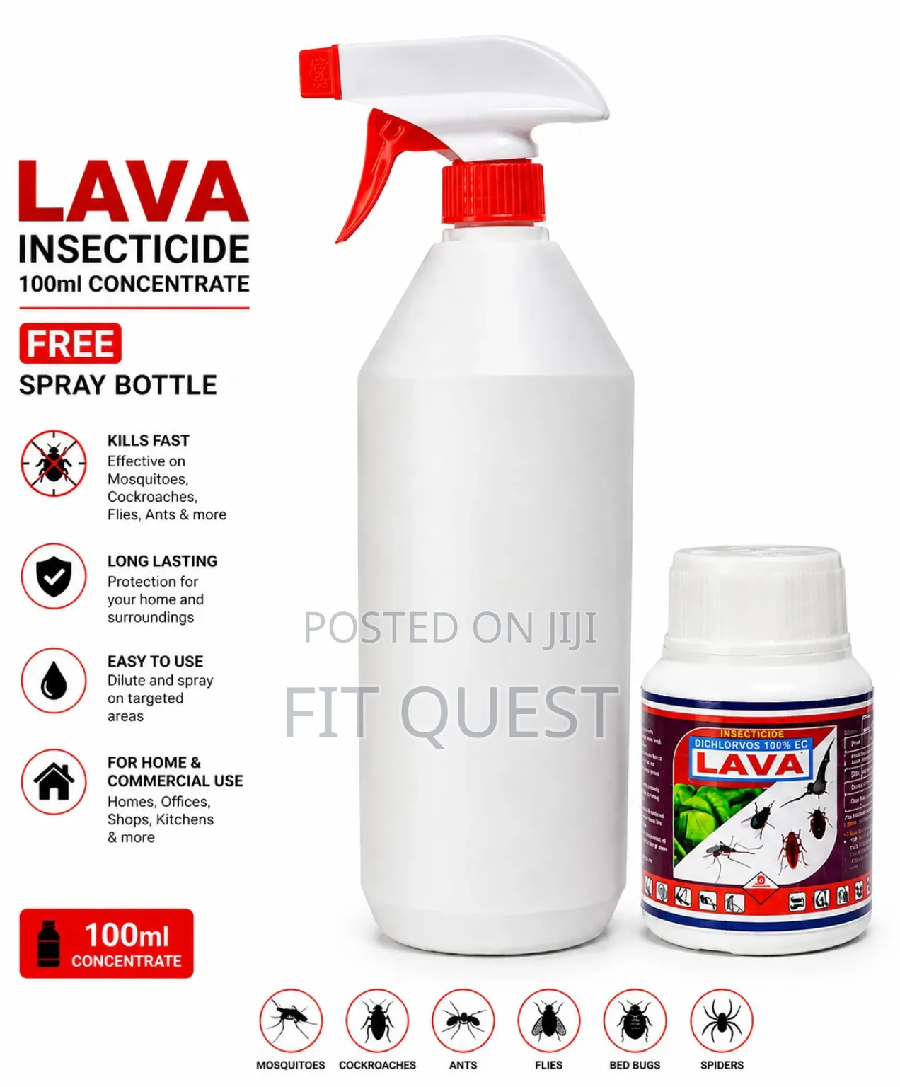 Lava Insecticide Concentrate 100ml With Free Spray Bottle
