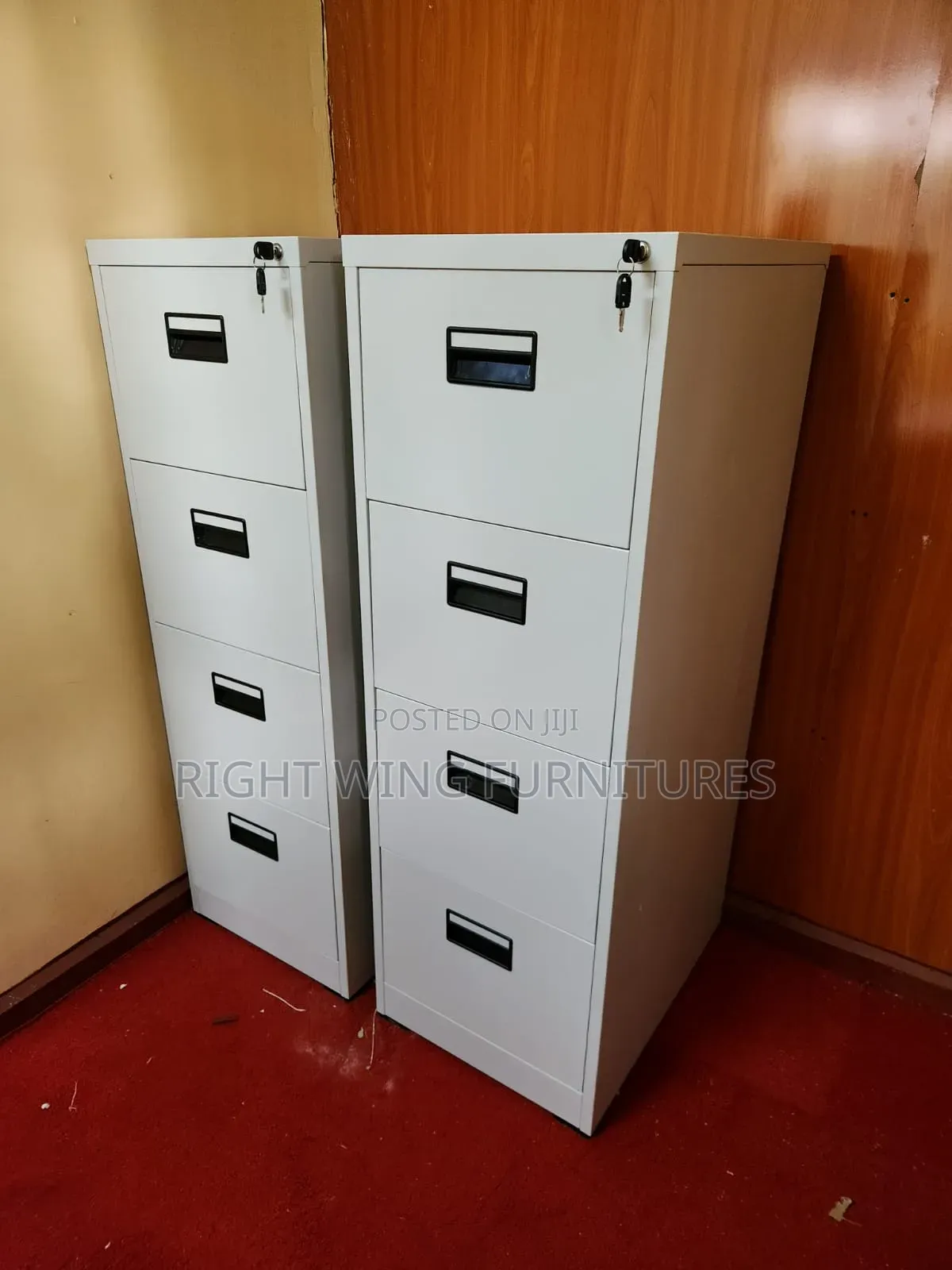 Grey 4- Drawer Filling Cabinet for Office Home Use
