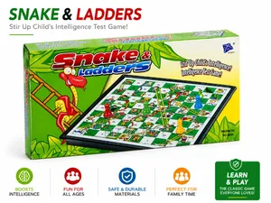 Magnetic Snakes and Ladders Folding Travel Board Game Set