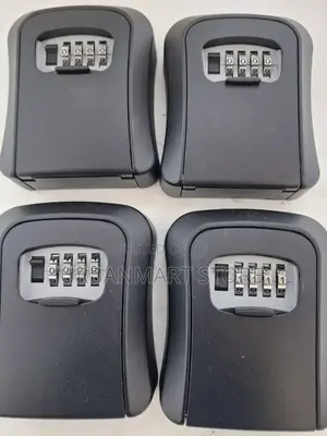 Secure Metallic Key Lock Box Wall Mount Safe Black