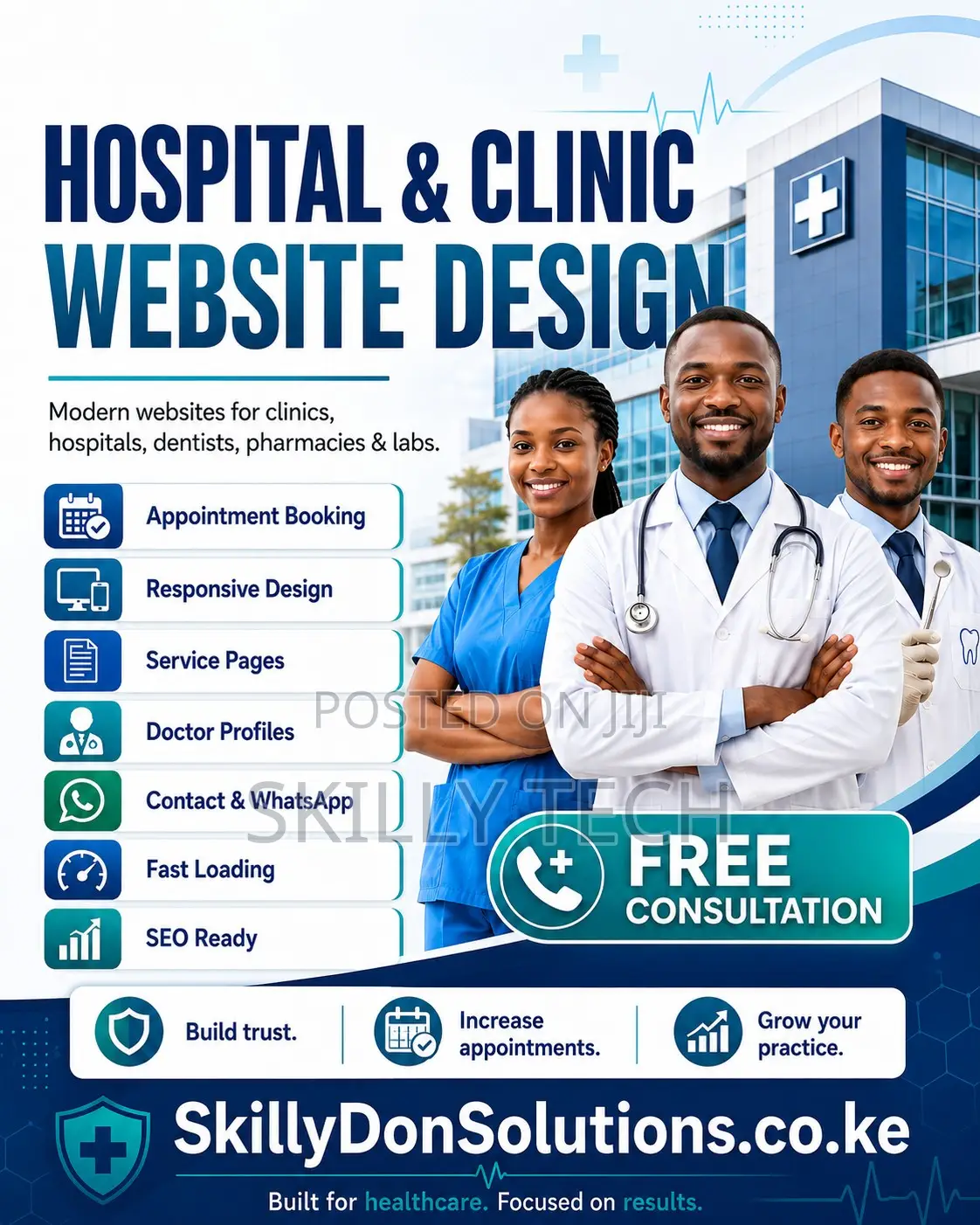 Hospital Clinic Website Design Development