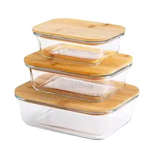 3 in 1 Snack Storage Box With Bamboo Lid